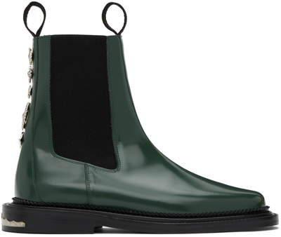 Toga Virilis Green Hardware Chelsea Boots