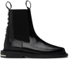 Toga Virilis Stud-embellished Leather Ankle Boots In Black