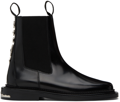 Toga Virilis Embellished Leather Chelsea Boots In Black