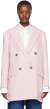 Ami Alexandre Mattiussi Oversize Double-breasted Blazer In Powder Pink/679