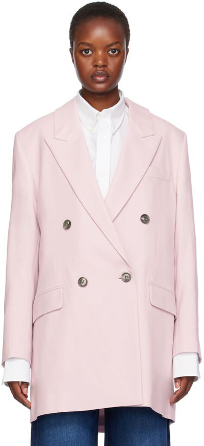 Ami Alexandre Mattiussi Oversize Double-breasted Blazer In Pink