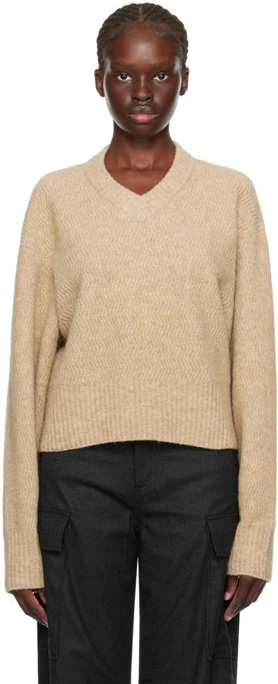 Filippa K Beige Structure Jumper In 8285 Beige Melange