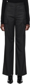 Filippa K Gray Flap Pocket Trousers In 9278 Anthracite