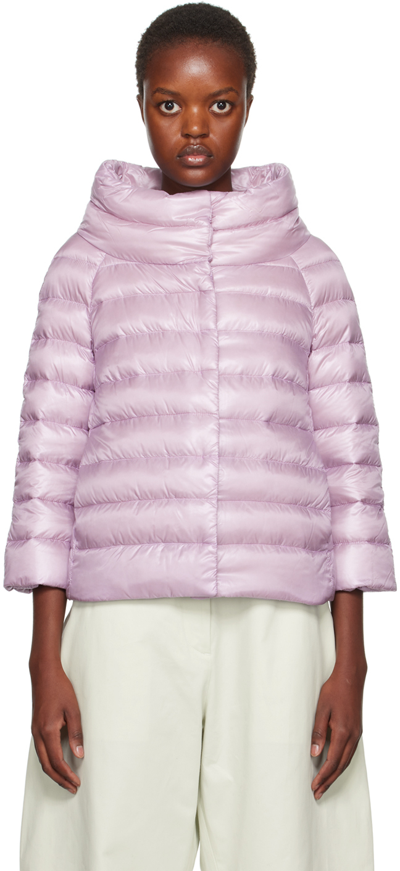 Herno Sofia Quilted Shell Jacket In Pink