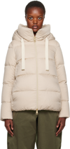 Herno Funnel-neck Padded Puffer Jacket In 1980 Beige
