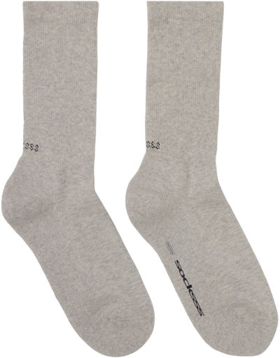 Socksss Two-pack Gray Socks In Moonwalk / Moonwalk