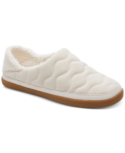 Toms Women's Ezra Quilted Ombre Faux Fur Slippers In Light Sand Quilted Felt