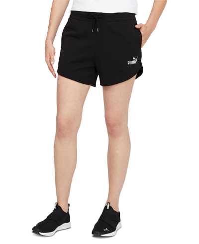 Puma Women's High-rise French Terry Shorts In  Black
