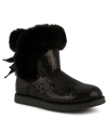 Juicy Couture Keeper Womens Round Toe Cold Weather Winter & Snow Boots In Black Sequins