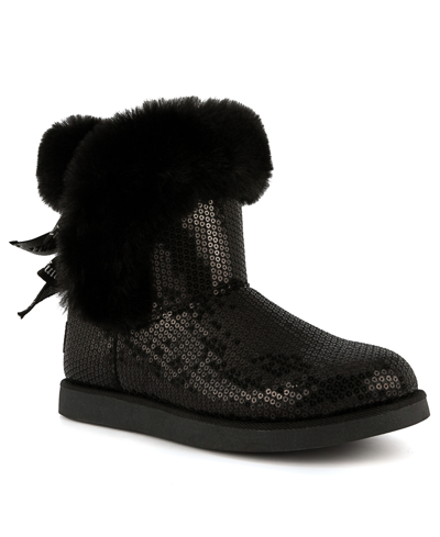 Juicy Couture Women's King 2 Cold Weather Pull-on Boots In Black Sequins