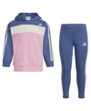 ADIDAS ORIGINALS TODDLER GIRLS COLOR BLOCK FRENCH TERRY PULLOVER AND LEGGINGS, 2 PIECE SET