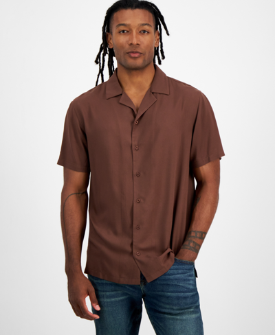 And Now This Men's Resort Camp Collar Short-sleeve Shirt, Created For Macy's In Chestnut