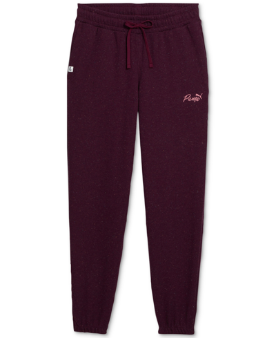Puma Women's Live In French Terry Jogger Sweatpants In Red