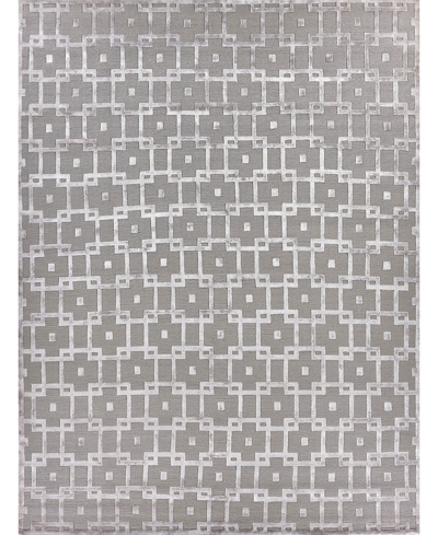 Exquisite Rugs Metro Velvet Er3032 Area Rug In Silver Tone