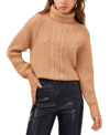 1.STATE WOMEN'S TURTLENECK BACK-CUTOUT RAGLAN-SLEEVE SWEATER