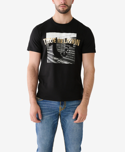True Religion Men's Short Sleeve Bench T-shirt In Jet Black
