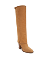 Franco Sarto West Knee High Boot In Camel Brown Suede