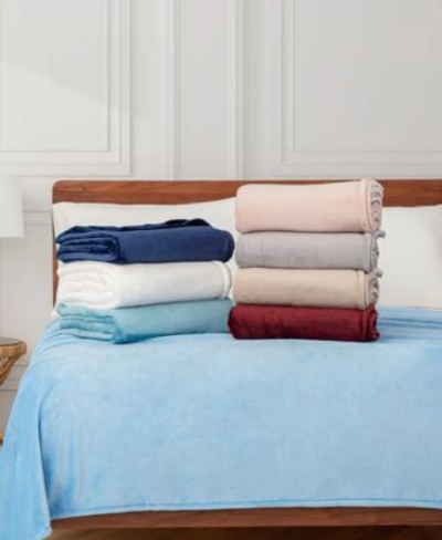 Berkshire Classic Velvety Plush Blankets Created For Macys Bedding In Grey