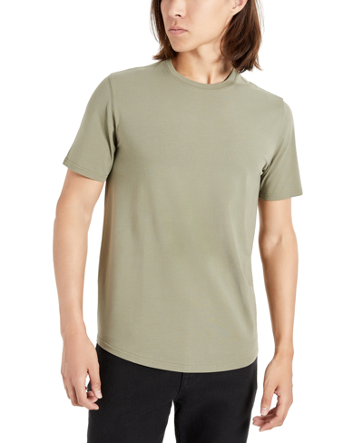 Kenneth Cole Men's Classic Fit Slub Short-sleeve Flex Crewneck T-shirt In Green