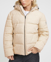 GUESS MEN'S ALLOVER LOGO PUFFER JACKET