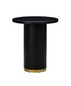 Tov Furniture 1 Piece Oak Brass Accent Entry Table In Black