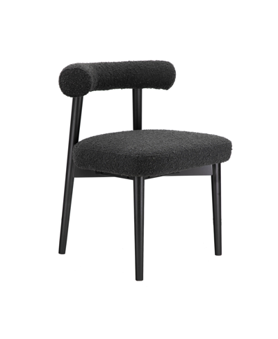 Tov Furniture 1 Piece Boucle Upholstered Side Chair In Black