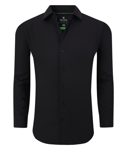 Tom Baine Men's Performance Stretch Solid Button Down Shirt In Black