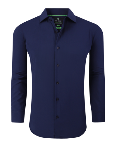 Tom Baine Men's Slim Fit Button Down Shirt In Navy Solid