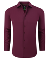 Tom Baine Performance Stretch Solid Button Down In Burgundy