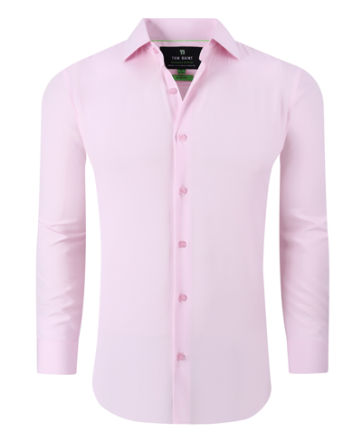 Tom Baine Men's Performance Stretch Solid Button Down Shirt In Light Pink