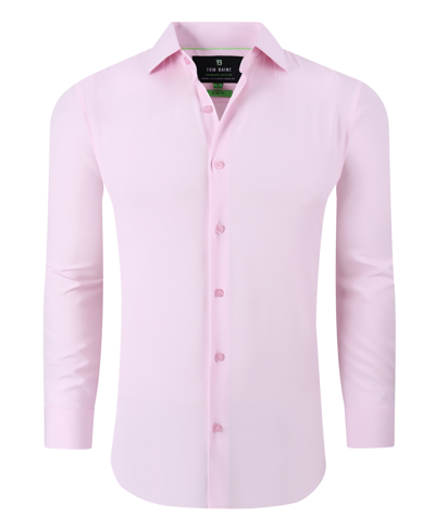 TOM BAINE MEN'S PERFORMANCE STRETCH SOLID BUTTON DOWN SHIRT