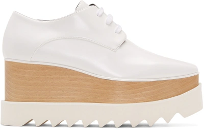 Stella Mccartney Elyse Transparent Lace Up Shoes In White