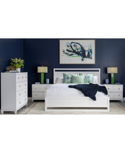 Furniture Summerland 3pc Set (king Panel Bed, Chest, Nightstand) In White