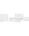 Furniture Summerland 3pc Bedroom Set (queen Upholstered Storage Bed, Dresser, Nightstand) In White