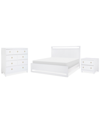 Furniture Summerland 3pc Bedroom Set (queen Panel Bed, Chest, Nightstand) In White