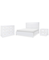 Furniture Summerland 3pc Bedroom Set (queen Upholstered Storage Bed, Dresser, Nightstand) In White