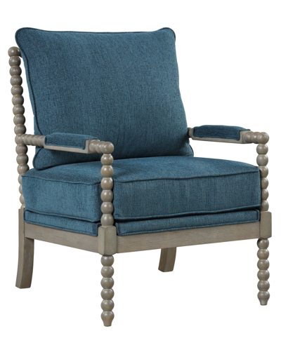 Best Master Furniture Hutch 36" Fabric Arm Chair In Blue