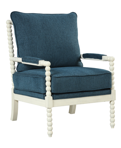 Best Master Furniture Hutch 36" Fabric Arm Chair In Blue