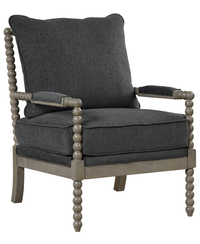 Best Master Furniture Hutch 36" Fabric Arm Chair In Gray