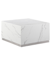 BEST MASTER FURNITURE ZHURI 21" FAUX MARBLE SQUARE COFFEE TABLE