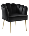 BEST MASTER FURNITURE JACKIE 29" VELVET WITH METAL LEGS ACCENT CHAIR