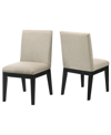 BEST MASTER FURNITURE TERRA 34" LINEN SIDE CHAIRS, SET OF 2