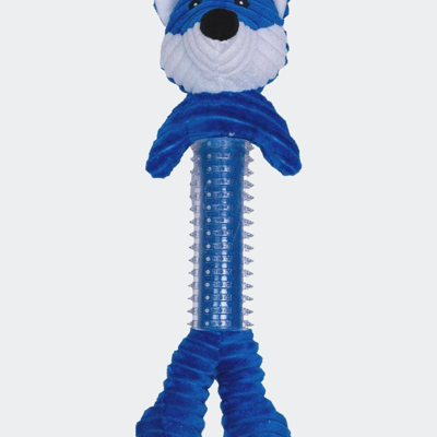 American Pet Supplies Skinny Blue Fox Corduroy Squeaking Dog Toy