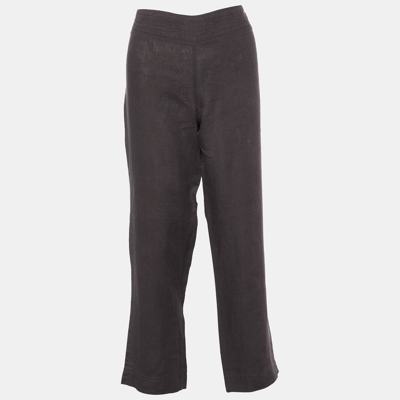 Pre-owned Weekend Max Mara Brown Linen Pants S