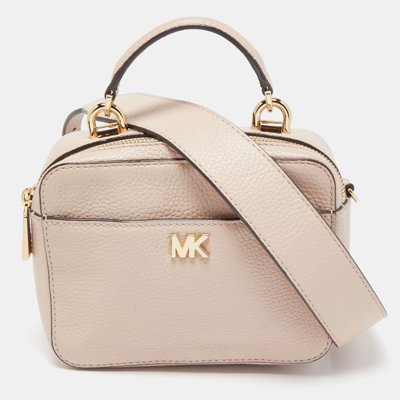 Pre-owned Michael Michael Kors Light Pink Leather Mini Mott Crossbody Bag