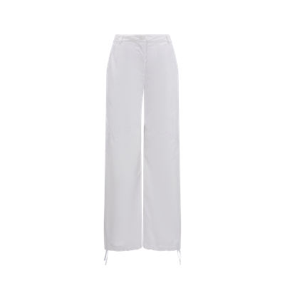Moncler Collection Pantalon En Nylon In Blanc