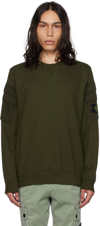 STONE ISLAND KHAKI CREWNECK SWEATSHIRT