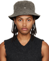 OUR LEGACY GRAY HAIRY BUCKET HAT
