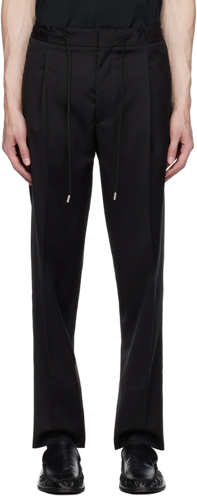 Lardini Drawstring Tailored Trousers In 999 Black