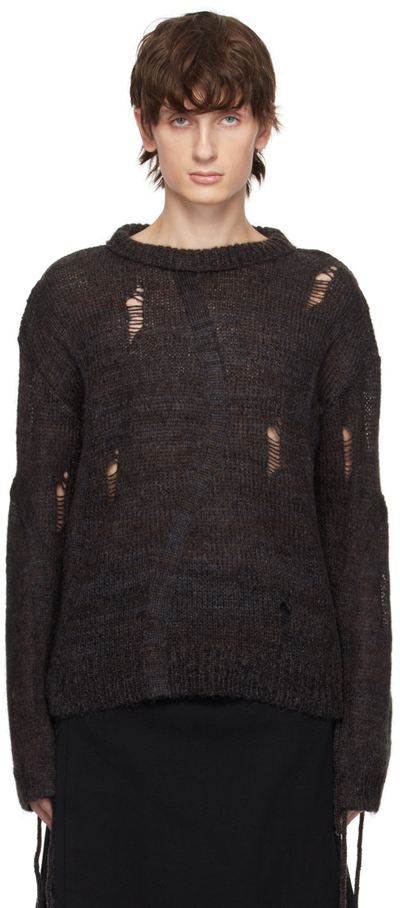 Andersson Bell Colbine Ripped-detail Jumper In Black
